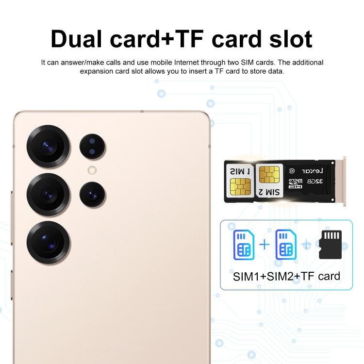 S25 Ultra / S11, 4GB+64GB, 6.75 inch Android 12 MTK6762 Octa Core, Network: 4G, Dual SIM, Plug:US Plug(Gold) - free shipping - PMc TechLife - Order now!