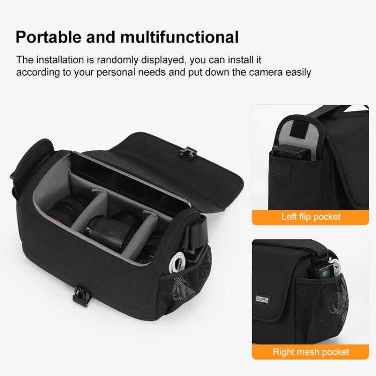 CADeN D27-1 Portable Digital Camera Bag with Strap, Size:26 x 21 x 15cm Grey - free shipping - PMC TechLife - Order now!