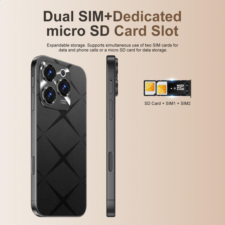A16 Pro Max / PDA89-B, 4GB+64GB, 6.58 inch Android 10 MTK6739 Quad Core, Network: 4G, OTG, Dual SIM, Plug:AU Plug(Black) - free shipping - PMc TechLife - Order now!