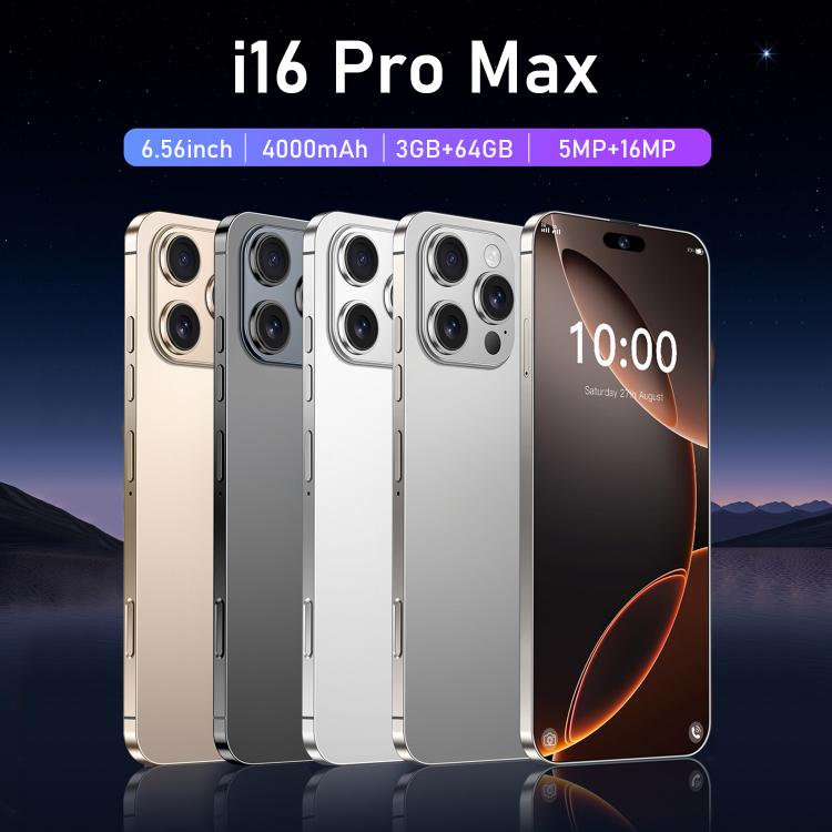 I16 Pro Max / RAi3, 3GB+64GB, 6.56 inch Android 10 MTK6739 Quad Core, Network: 4G, Dual SIM, Plug:EU Plug(Black) - free shipping - PMc TechLife - Order now!