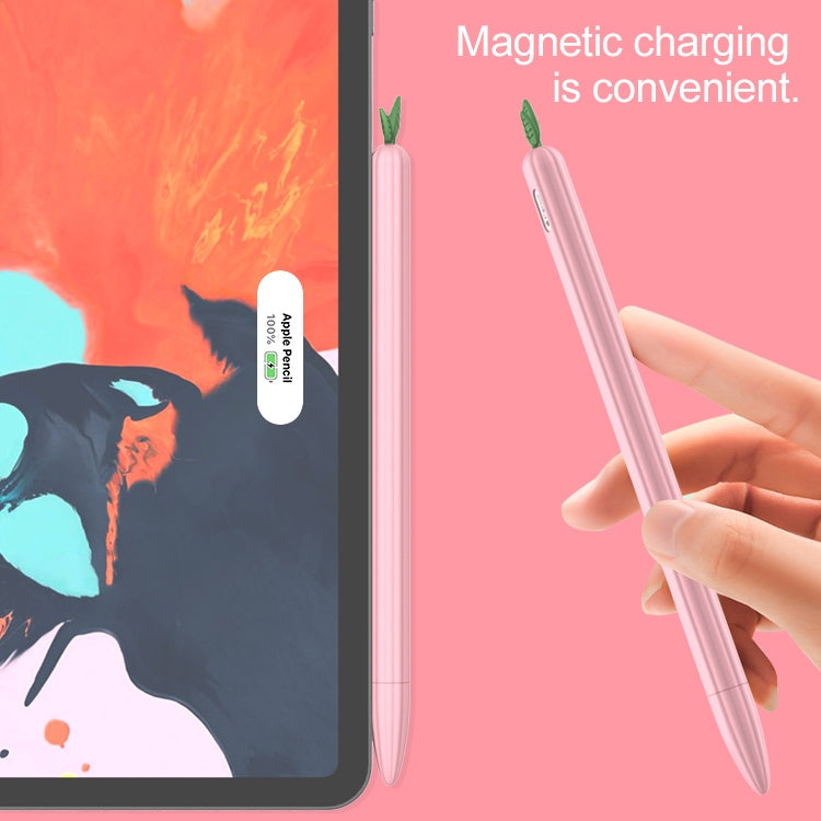 For Apple Pencil 2 Contrasting Color Mint Leaf Silicone Non-slip Protective Cover(Purple) - Pencil Accessories by PMC Jewellery | Online Shopping South Africa | PMC Jewellery | Buy Now Pay Later Mobicred