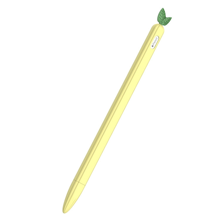 For Apple Pencil 2 Contrasting Color Mint Leaf Silicone Non-slip Protective Cover(Yellow) - Pencil Accessories by PMC Jewellery | Online Shopping South Africa | PMC Jewellery | Buy Now Pay Later Mobicred