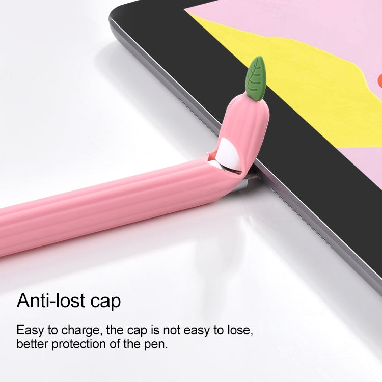 For Apple Pencil 2 Contrasting Color Mint Leaf Silicone Non-slip Protective Cover(Yellow) - Pencil Accessories by PMC Jewellery | Online Shopping South Africa | PMC Jewellery | Buy Now Pay Later Mobicred