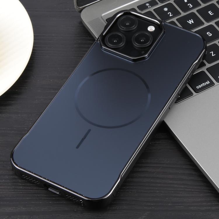 For iPhone 16e Electroplating Frameless Frosted Anti-Glare PC MagSafe Phone Case(Black) - free shipping - PMC TechLife - Order now!