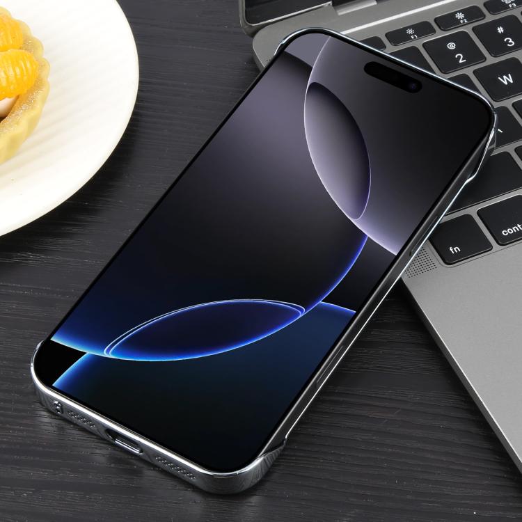 For iPhone 16 Pro Electroplating Frameless Frosted Anti-Glare PC MagSafe Phone Case(Silver White) - free shipping - PMC TechLife - Order now!