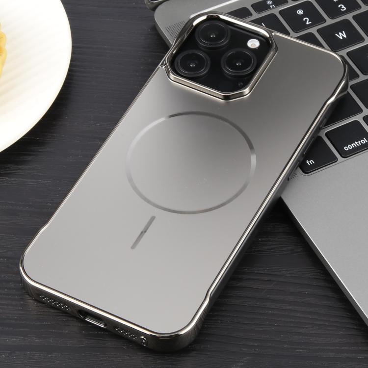 For iPhone 14 Pro Electroplating Frameless Frosted Anti-Glare PC MagSafe Phone Case(Titanium Gray) - free shipping - PMC TechLife - Order now!