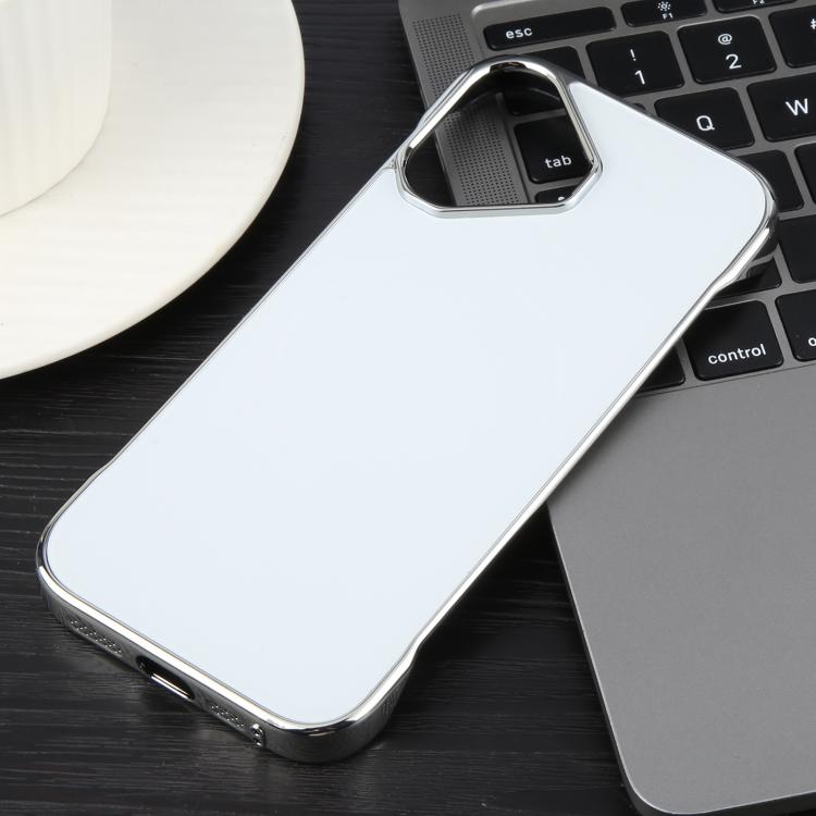 For iPhone 17 Electroplating Frameless Frosted Anti-Glare PC MagSafe Phone Case(Silver White) - free shipping - PMC TechLife - Order now!