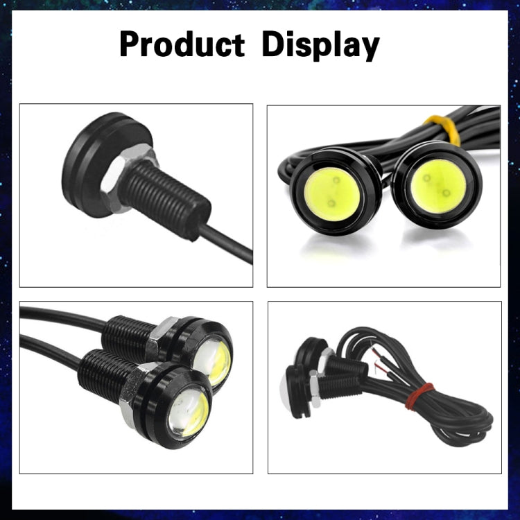 10 PCS 23mm 1.5W DC9-80V Motorcycle Eagle Eye Light Double Lens(White Light) - Eagle Eye Lights by PMC TechLife | Online Shopping South Africa | PMC TechLife | Buy Now Pay Later Mobicred