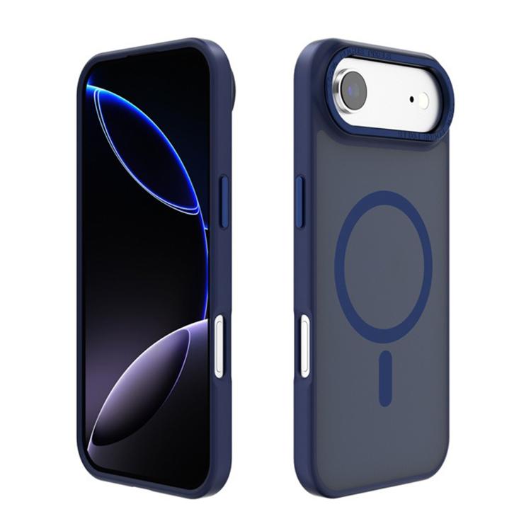 For iPhone 17 Air Kalebol Metal Lens Frame MagSafe Frosted PC Phone Case(Navy Blue) - iPhone 17 Air Cases by Kalebol | Online Shopping South Africa | PMC TechLife | Buy Now Pay Later Mobicred