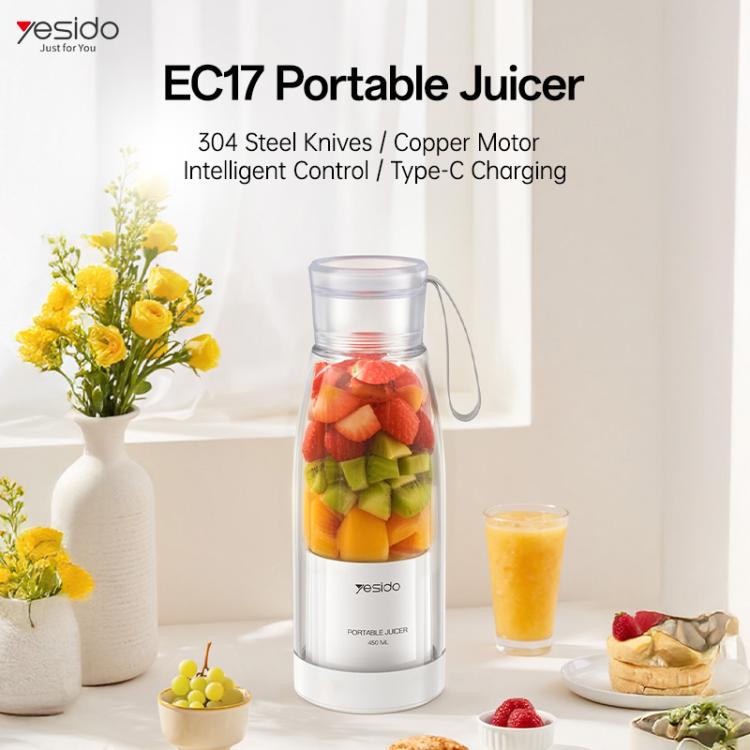 Yesido EC17 80W Portable Multi-Function Juicer(White) - free shipping - PMC TechLife - Order now!