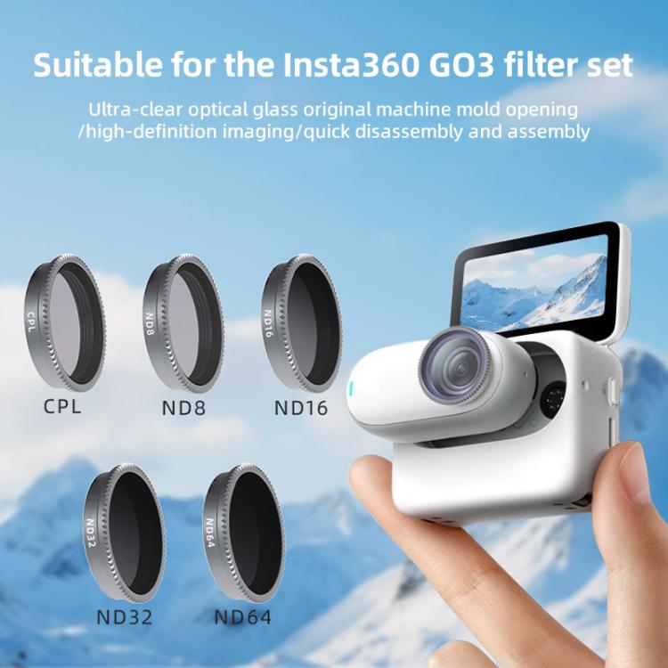 For Insta360 GO 3 Camera Lens Filter, Filter:ND8 - free shipping - PMC TechLife - Order now!