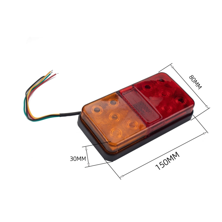 2 PCS Trailer / Truck H-type Long Strip 10LEDs Tail Light Set - License Plate Lights by PMC TechLife | Online Shopping South Africa | PMC TechLife | Buy Now Pay Later Mobicred