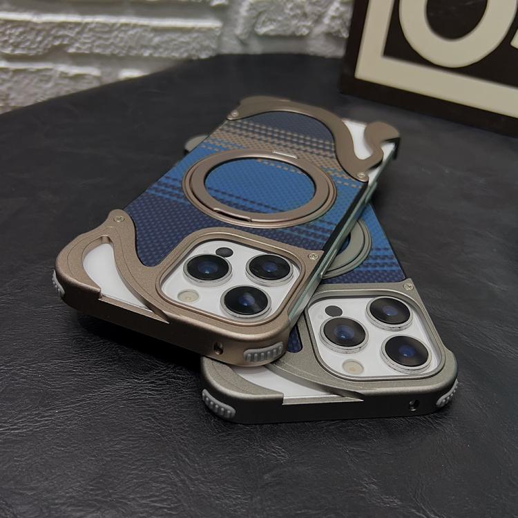 For iPhone 14 Pro Max Metal Frameless 360 Degree Rotation Holder MagSafe Phone Case(Silver) - free shipping - PMC TechLife - Order now!