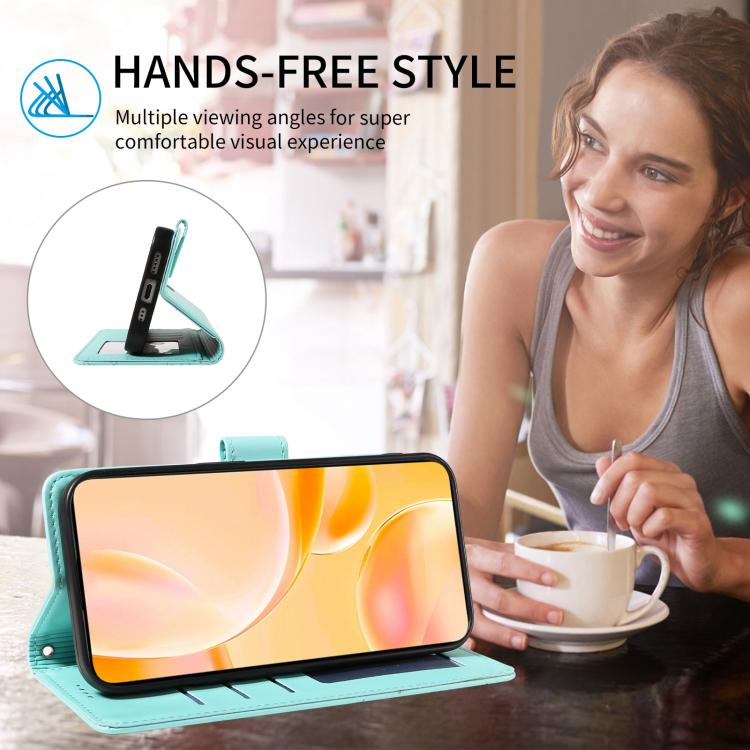 For Motorola Edge 50 Neo 5G Embossed Heart Dog RFID Blocking Wallet Leather Phone Case(Green) - free shipping - PMC TechLife - Order now!