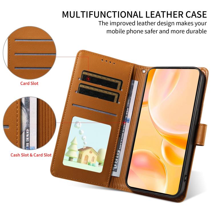 For Motorola Moto G85 5G Embossed Heart Dog RFID Blocking Wallet Leather Phone Case(Brown) - free shipping - PMC TechLife - Order now!