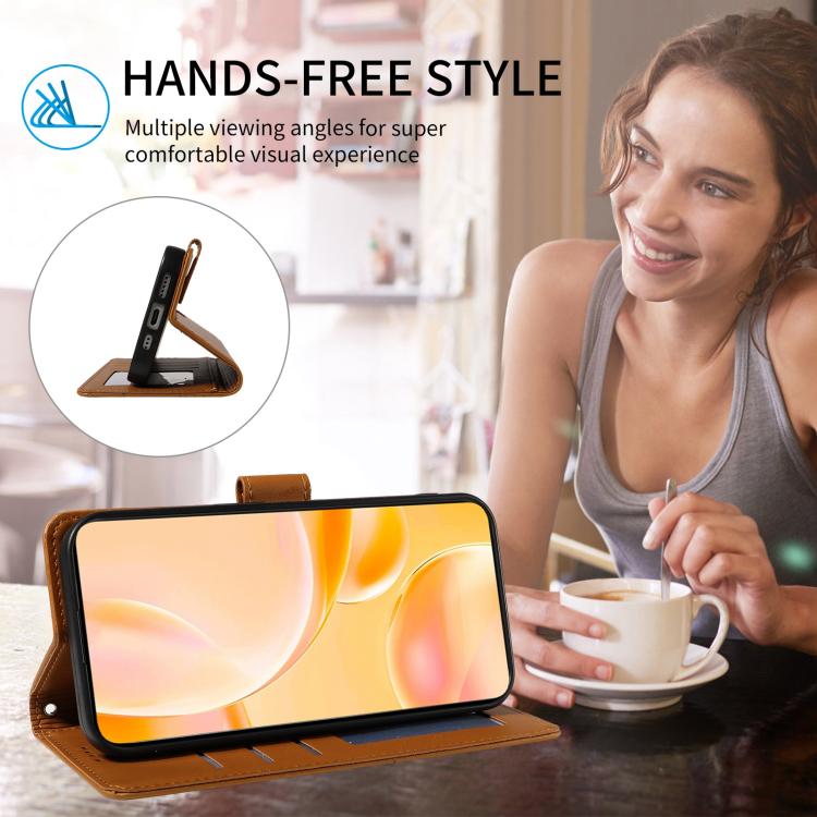 For Motorola Moto G86 5G Embossed Heart Dog RFID Blocking Wallet Leather Phone Case(Brown) - free shipping - PMC TechLife - Order now!