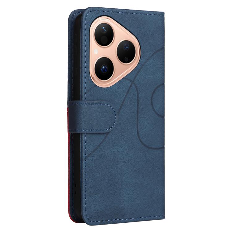 For Huawei Pura 80 5G Dual-color Splicing Flip Leather Phone Case(Blue) - free shipping - PMC TechLife - Order now!