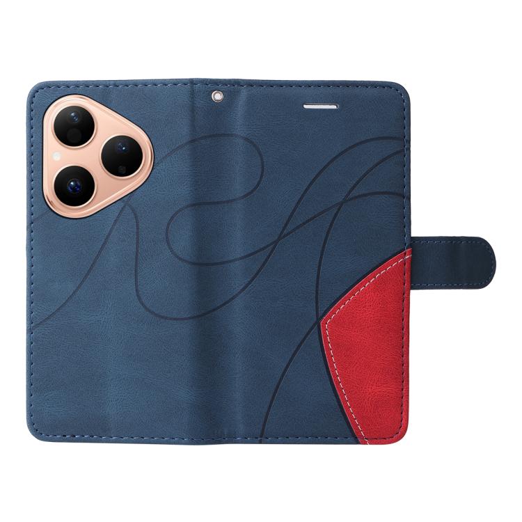 For Huawei Pura 80 5G Dual-color Splicing Flip Leather Phone Case(Blue) - free shipping - PMC TechLife - Order now!