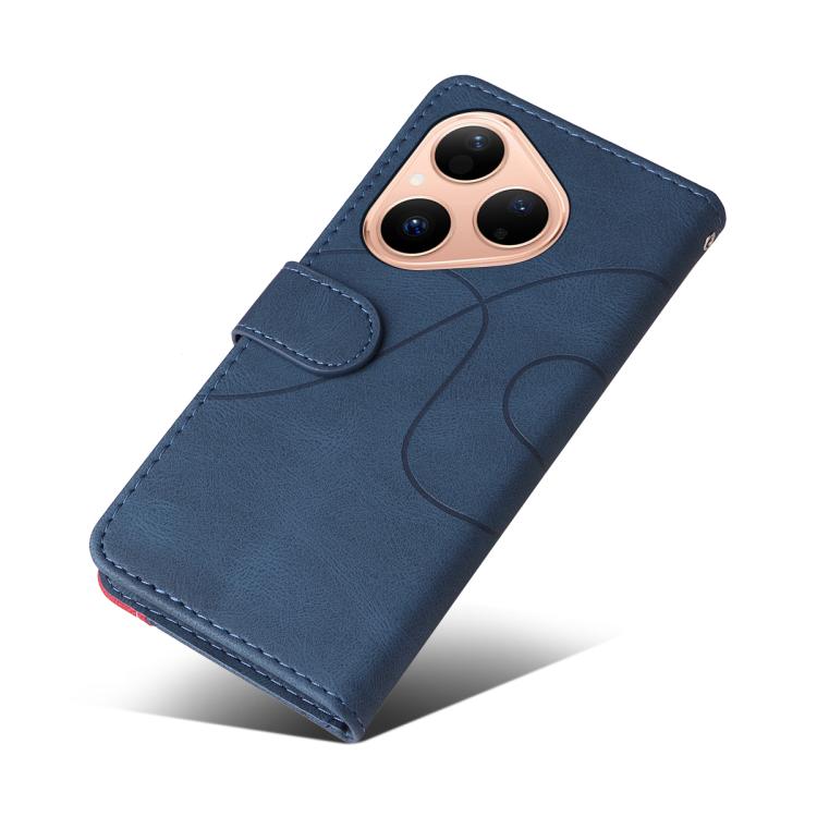 For Huawei Pura 80 5G Dual-color Splicing Flip Leather Phone Case(Blue) - free shipping - PMC TechLife - Order now!