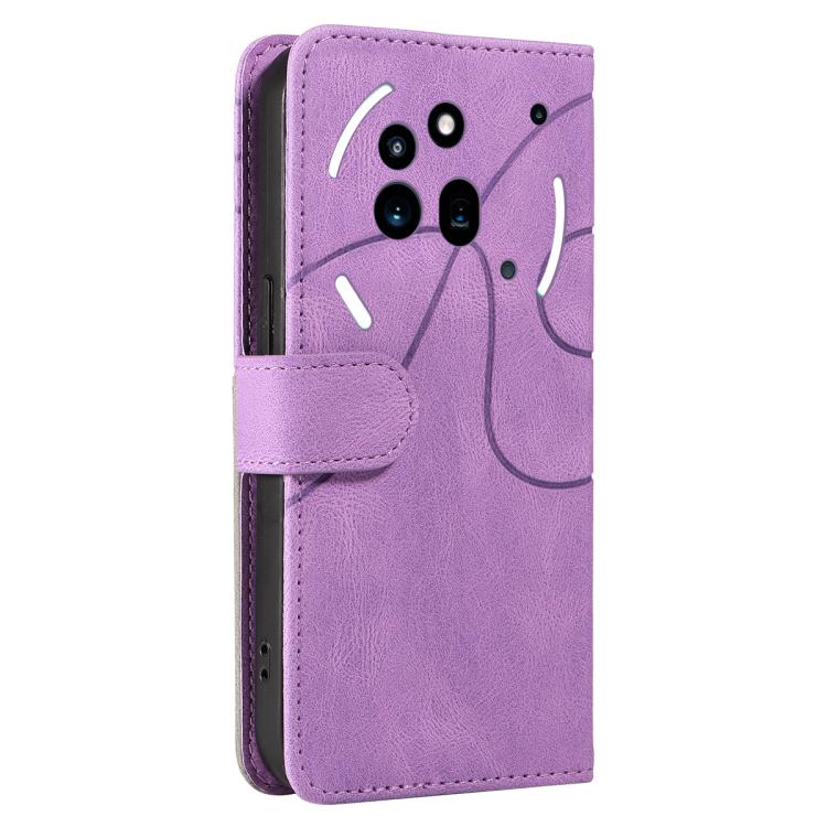 For Nothing Phone 3A Pro Dual-color Splicing Flip Leather Phone Case(Purple) - free shipping - PMC TechLife - Order now!