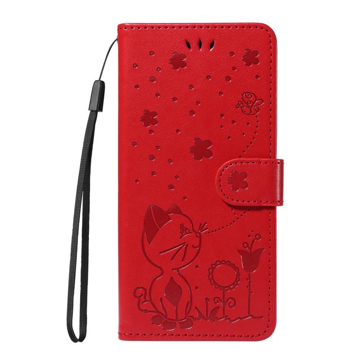 For Nothing Phone 3A Pro Cat and Bee Embossed Flip Leather Phone Case(Red) - free shipping - PMC TechLife - Order now!