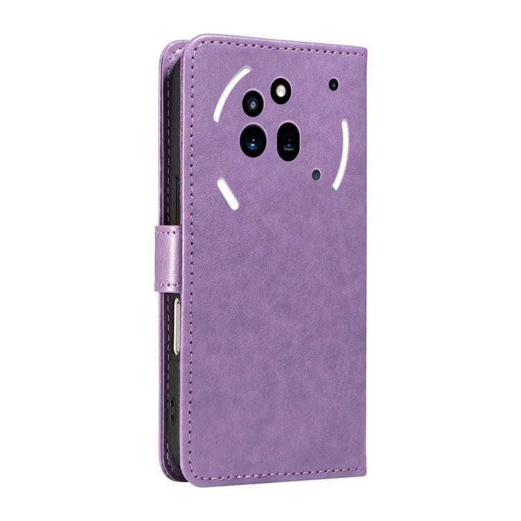 For Nothing Phone 3A Pro Cat and Bee Embossed Flip Leather Phone Case(Purple) - free shipping - PMC TechLife - Order now!