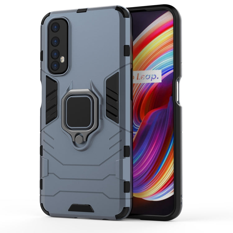 For OPPO Realme 7 PC + TPU Shockproof Protective Case with Magnetic Ring Holder(Navy Blue) - Realme Cases by PMC Jewellery | Online Shopping South Africa | PMC Jewellery | Buy Now Pay Later Mobicred