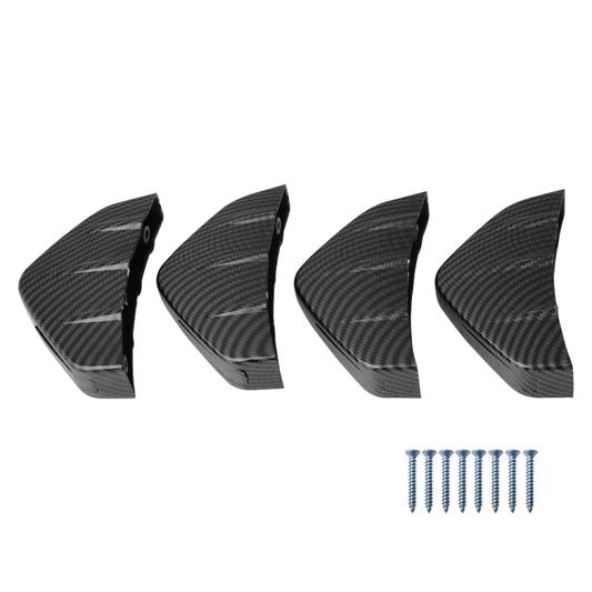 4 PCS Carbon Texture Car General Shark Fin Rear Spoiler Bumper Chassis Decoration - Bumper by PMC Jewellery | Online Shopping South Africa | PMC Jewellery | Buy Now Pay Later Mobicred