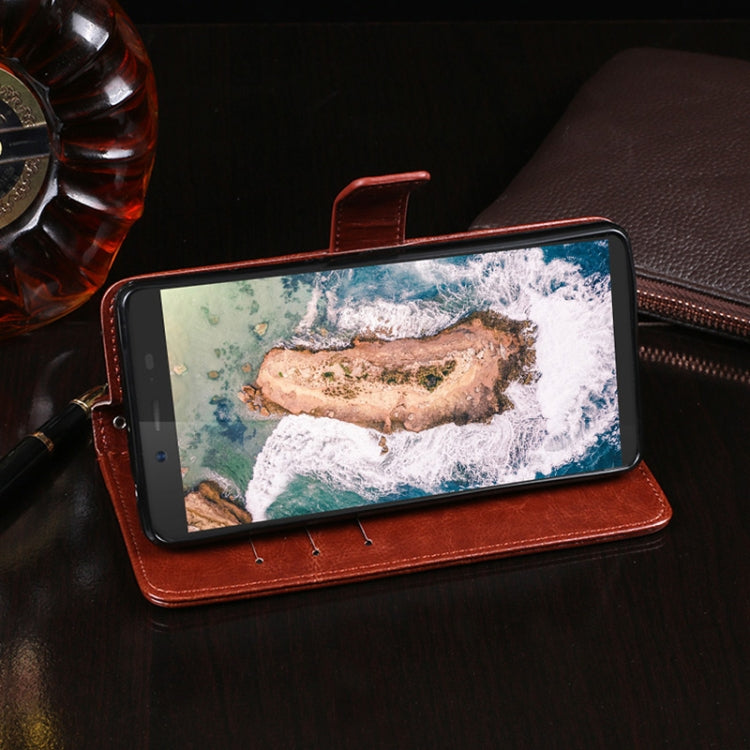For Blackview BV5500 idewei Crazy Horse Texture Horizontal Flip Leather Case with Holder & Card Slots & Wallet(Black) - free shipping - PMC TechLife - Order now!