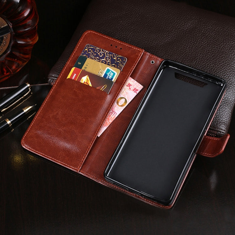 For Blackview BV5500 idewei Crazy Horse Texture Horizontal Flip Leather Case with Holder & Card Slots & Wallet(Dark Blue) - More Brand by idewei | Online Shopping South Africa | PMC Jewellery | Buy Now Pay Later Mobicred