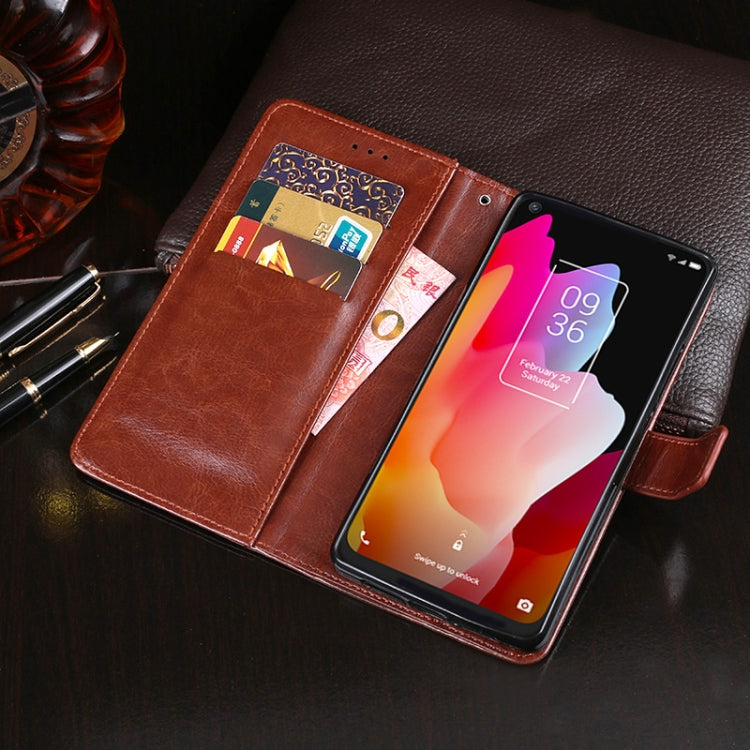 For TCL 10L idewei Crazy Horse Texture Horizontal Flip Leather Case with Holder & Card Slots & Wallet(White) - TCL by idewei | Online Shopping South Africa | PMC Jewellery | Buy Now Pay Later Mobicred