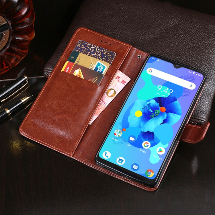 For Umidigi A7 idewei Crazy Horse Texture Horizontal Flip Leather Case with Holder & Card Slots & Wallet(Sky Blue) - More Brand by idewei | Online Shopping South Africa | PMC Jewellery | Buy Now Pay Later Mobicred