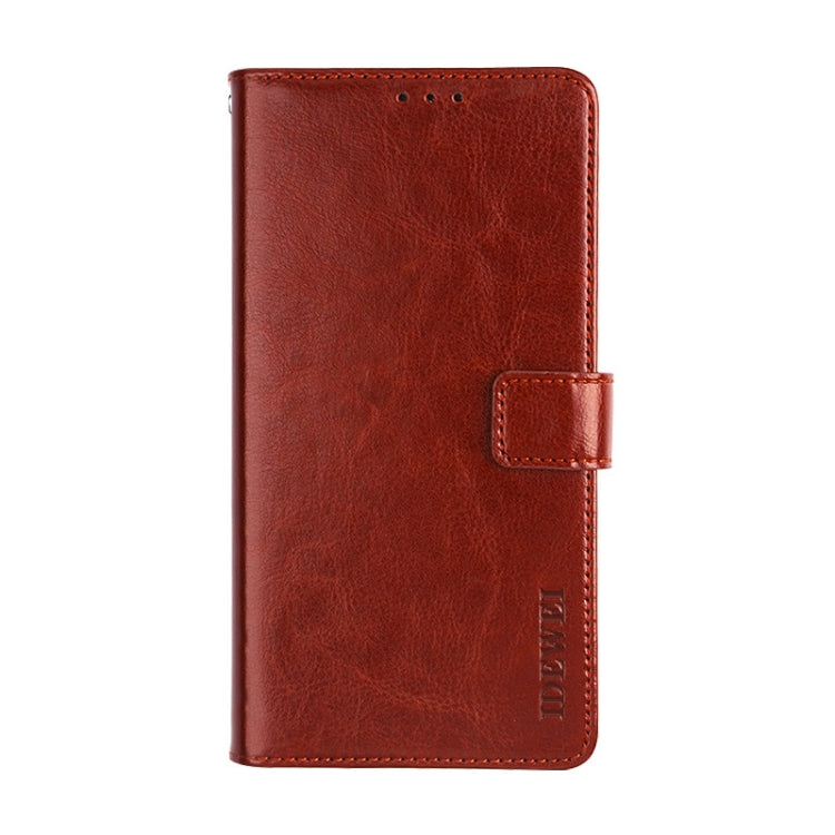 For Wiko View4 Lite idewei Crazy Horse Texture Horizontal Flip Leather Case with Holder & Card Slots & Wallet(Brown) - Wiko by idewei | Online Shopping South Africa | PMC Jewellery | Buy Now Pay Later Mobicred