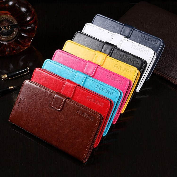 For Wiko View4 Lite idewei Crazy Horse Texture Horizontal Flip Leather Case with Holder & Card Slots & Wallet(Red) - free shipping - PMC Jewellery - Order now!