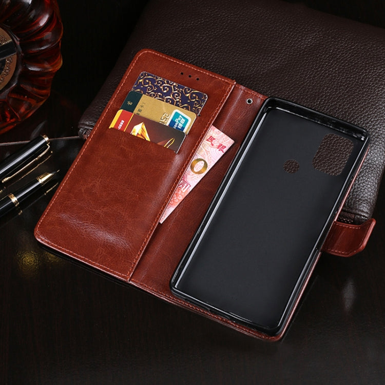 For Wiko View 5 idewei Crazy Horse Texture Horizontal Flip Leather Case with Holder & Card Slots & Wallet(Brown) - Wiko by idewei | Online Shopping South Africa | PMC Jewellery | Buy Now Pay Later Mobicred