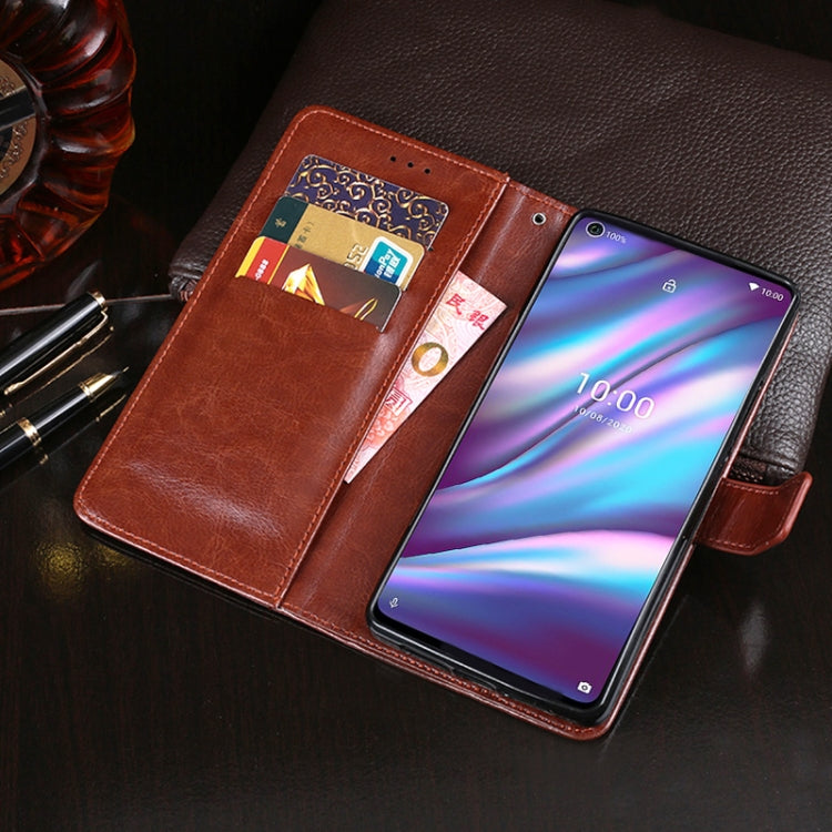 For Wiko View 5 idewei Crazy Horse Texture Horizontal Flip Leather Case with Holder & Card Slots & Wallet(Brown) - Wiko by idewei | Online Shopping South Africa | PMC Jewellery | Buy Now Pay Later Mobicred