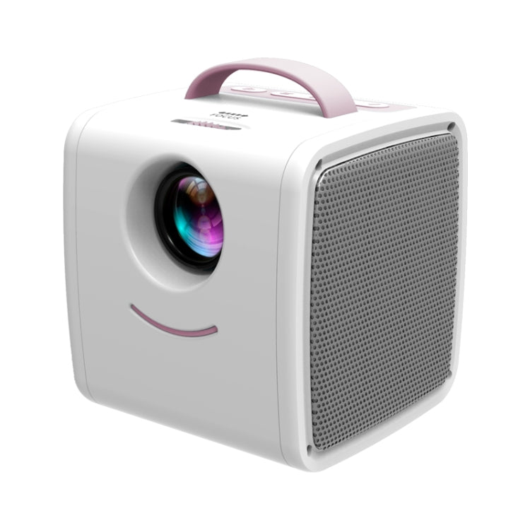 Q2 LED 1080P Mini Portable Projector Children Projector, Plug Type:EU Plug(Pink White) - Mini Projector by PMC Jewellery | Online Shopping South Africa | PMC Jewellery | Buy Now Pay Later Mobicred