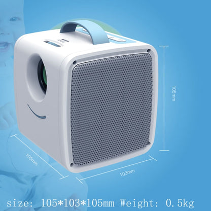 Q2 LED 1080P Mini Portable Projector Children Projector, Plug Type:US Plug(Blue White) - Mini Projector by PMC Jewellery | Online Shopping South Africa | PMC Jewellery | Buy Now Pay Later Mobicred