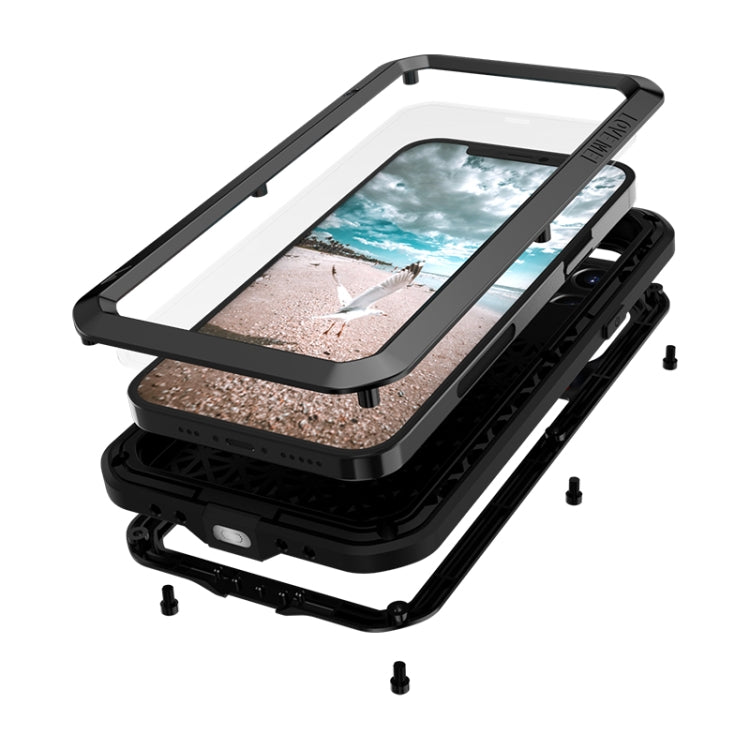 For iPhone 12 Pro LOVE MEI Metal Shockproof Life Waterproof Dustproof Protective Case(White) - free shipping - PMC TechLife - Order now!