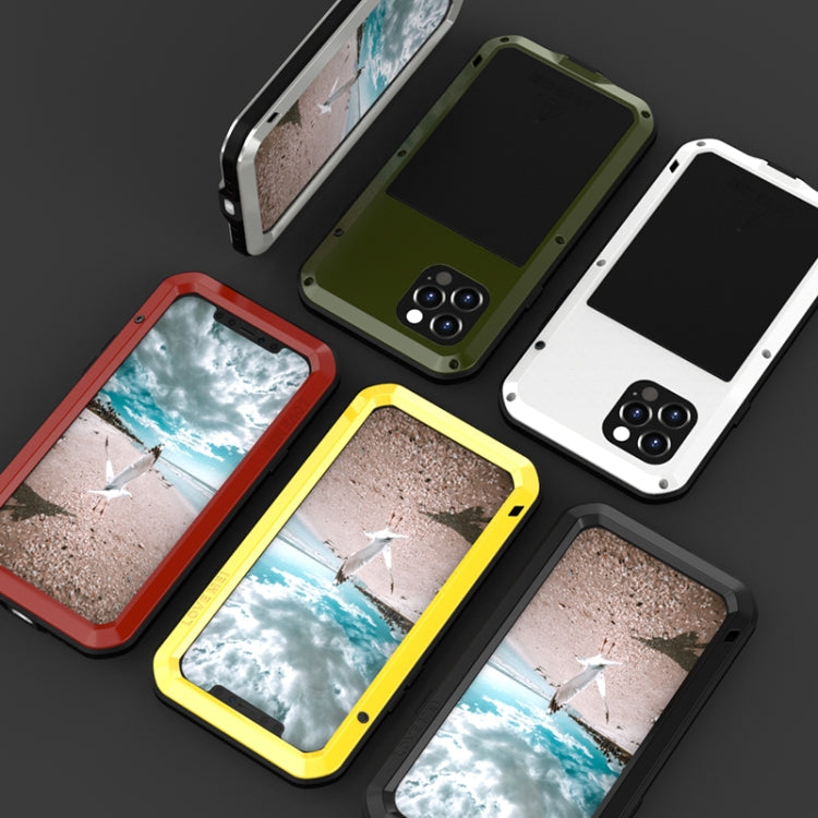 For iPhone 12 Pro LOVE MEI Metal Shockproof Life Waterproof Dustproof Protective Case(White) - free shipping - PMC TechLife - Order now!