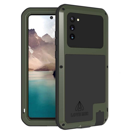 For Samsung Galaxy Note 20 LOVE MEI Metal Shockproof Waterproof Dustproof Protective Case without Glass(Army Green) - Galaxy Note20 Cases by LOVE MEI | Online Shopping South Africa | PMC Jewellery | Buy Now Pay Later Mobicred