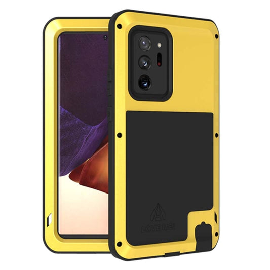 For Samsung Galaxy Note 20 Ultra LOVE MEI Metal Shockproof Waterproof Dustproof Protective Case without Glass(Yellow) - Galaxy Note20 Ultra Cases by LOVE MEI | Online Shopping South Africa | PMC Jewellery | Buy Now Pay Later Mobicred