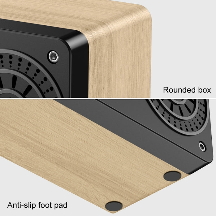 A10 Subwoofer Wooden Clock Bluetooth 5.0 Speaker, Support TF Card & U Disk Play & FM Radio(Black) - Desktop Speaker by PMC Jewellery | Online Shopping South Africa | PMC Jewellery | Buy Now Pay Later Mobicred