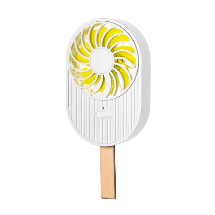LLD-17 0.7-1.2W Ice Cream Shape Portable 2 Speed Control USB Charging Handheld Fan with Lanyard (White) - Electric Fans by PMC TechLife | Online Shopping South Africa | PMC TechLife | Buy Now Pay Later Mobicred