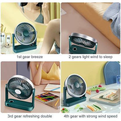 F701 Desktop Electric Fan with LED Display (Green) - Electric Fans by PMC Jewellery | Online Shopping South Africa | PMC Jewellery | Buy Now Pay Later Mobicred