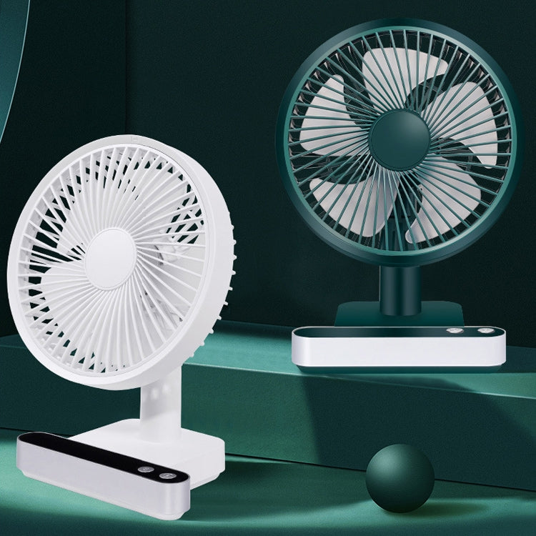 F702 Automatic Shaking Desktop Electric Fan with LED Display (Green) - Electric Fans by PMC TechLife | Online Shopping South Africa | PMC TechLife | Buy Now Pay Later Mobicred