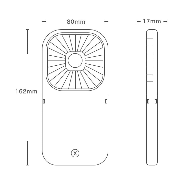 F20 Electroplating Handheld Fan Portable Desktop Folding Mute USB Hanging Neck Fan (Blue) - Electric Fans by PMC Jewellery | Online Shopping South Africa | PMC Jewellery | Buy Now Pay Later Mobicred