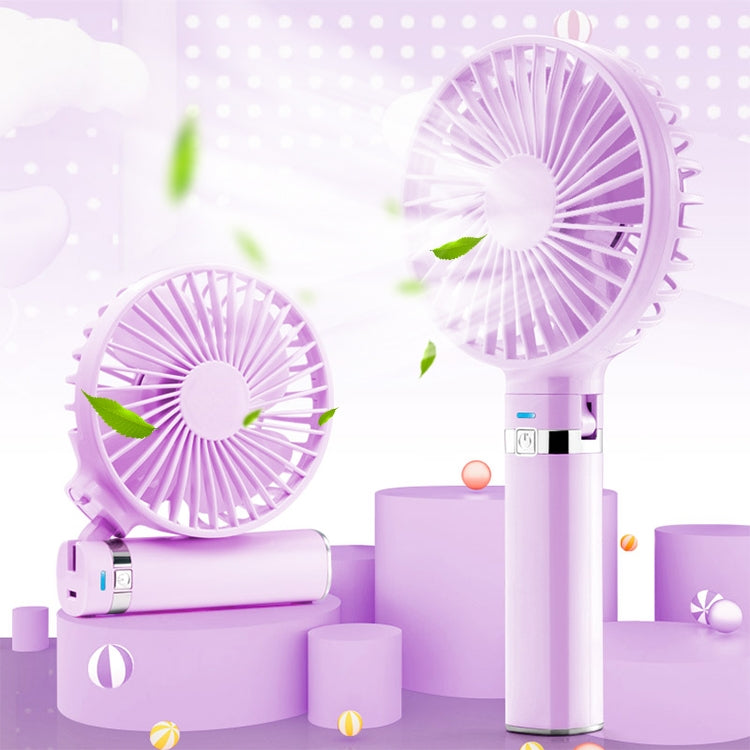 S2 Portable Foldable Handheld Electric Fan, with 3 Speed Control & Night Light (Purple) - Electric Fans by PMC Jewellery | Online Shopping South Africa | PMC Jewellery | Buy Now Pay Later Mobicred