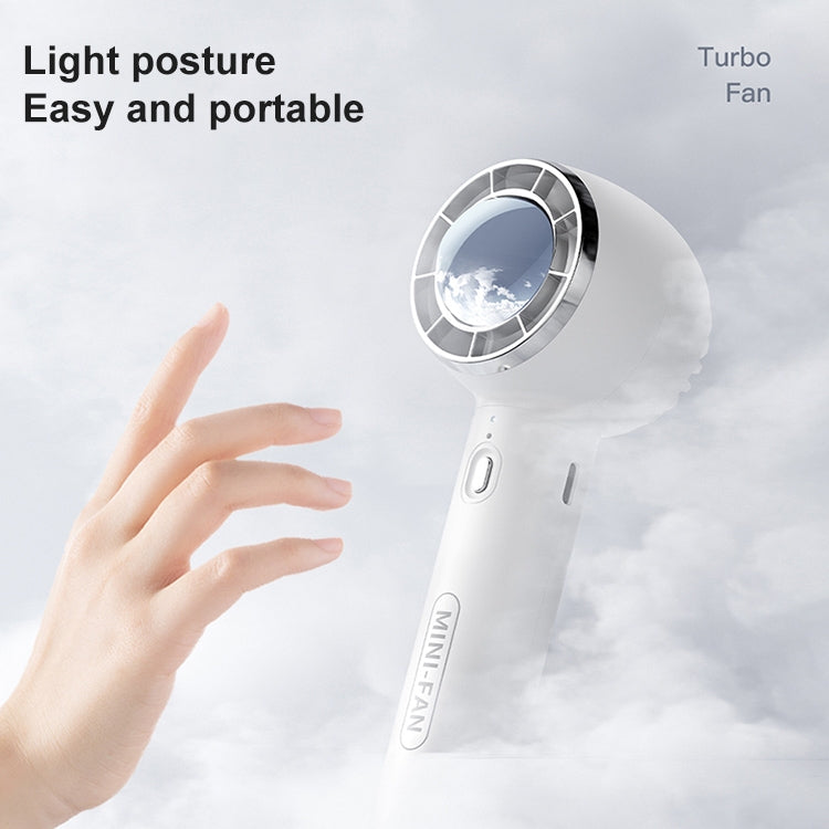 F23 Handheld Rurbo Mini Electric Fan (White) - Electric Fans by PMC Jewellery | Online Shopping South Africa | PMC Jewellery | Buy Now Pay Later Mobicred