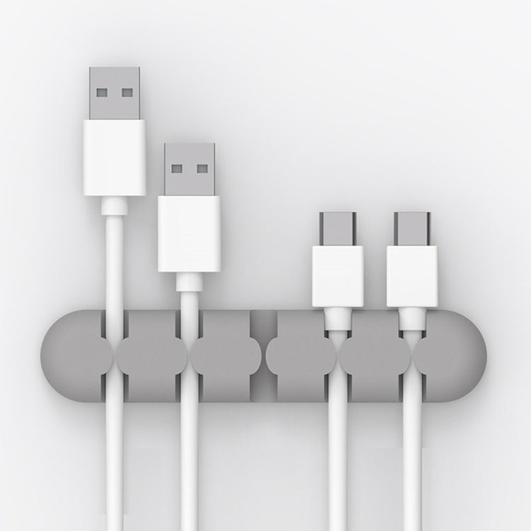 ORICO CBS5 Silicone Material Desktop Cable Manager Winder Fixer, Size: 9.6*2*1.2cm(Grey) - free shipping - PMC Jewellery - Order now!